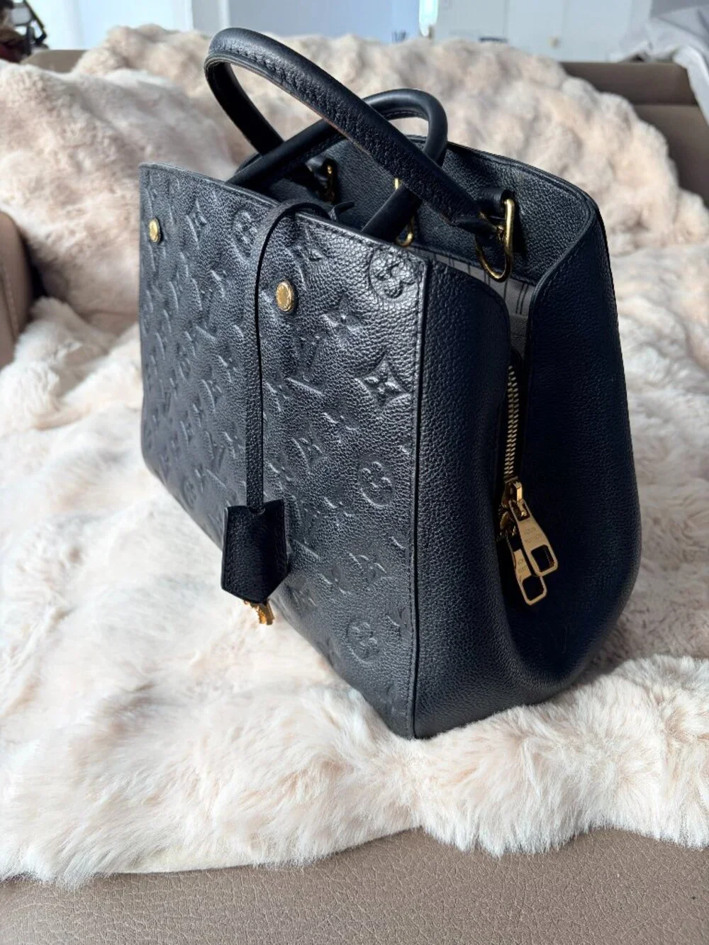 Louis Vuitton Montaigne Handbag | LV Monogram Empreinte Leather MM